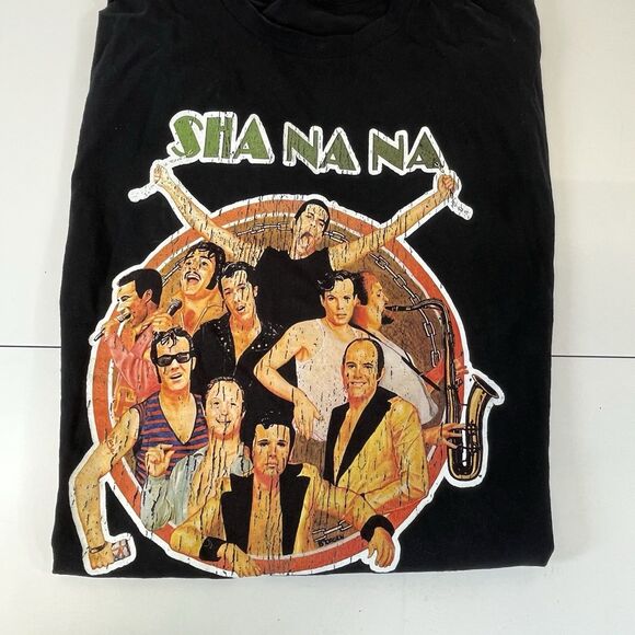 1980 Sha Na Na‎ Band T Shirt Mens Black Size Large (READ)  Vintage Screen Stars - Picture 2 of 9